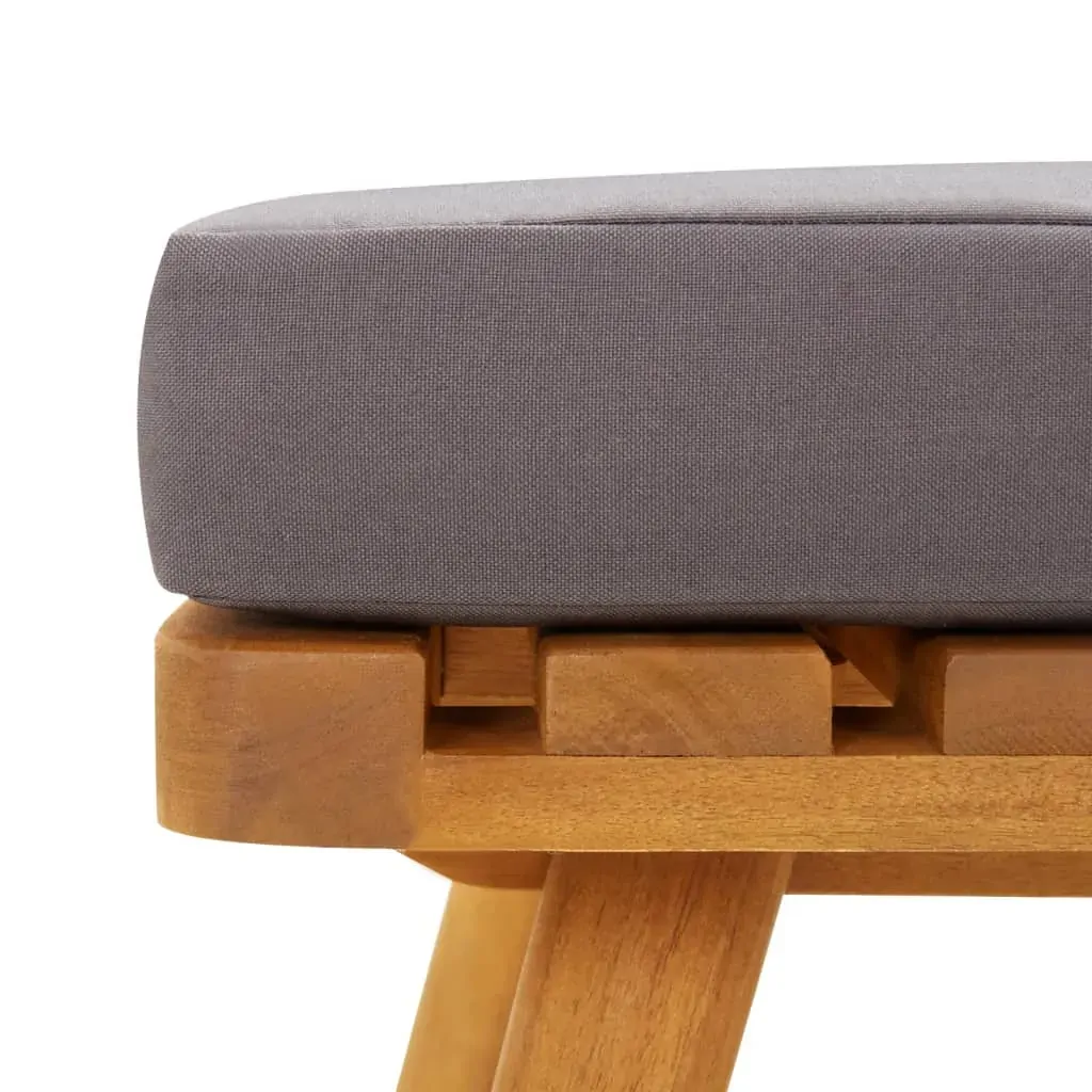 Garden Footstool with Cushion 60x60x29 cm Solid Acacia Wood Price