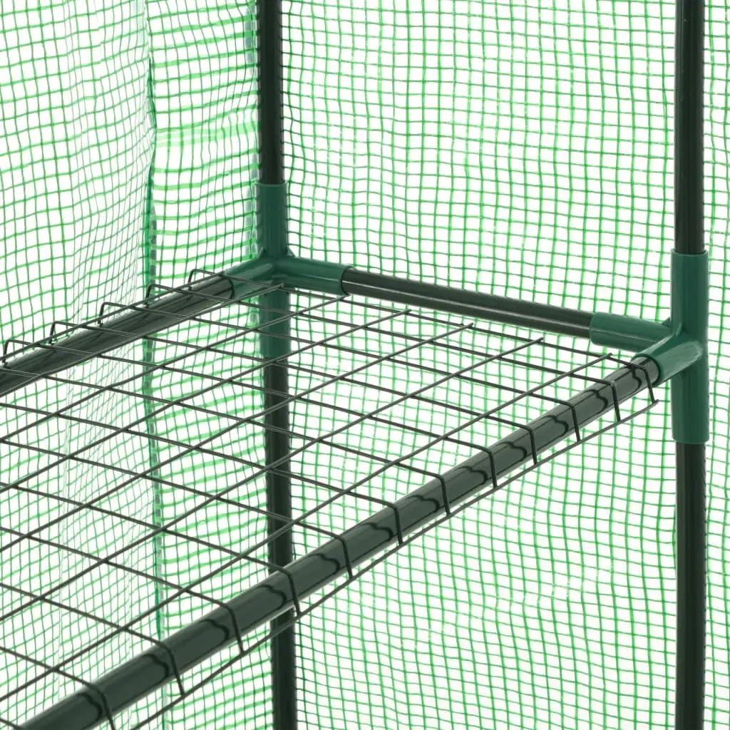 Walk-in Greenhouse with 12 Shelves Steel 143x214x196 cm Price