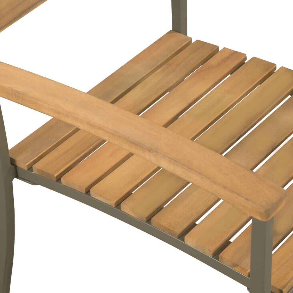 9 Piece Outdoor Dining Set Solid Acacia Wood and Steel Price