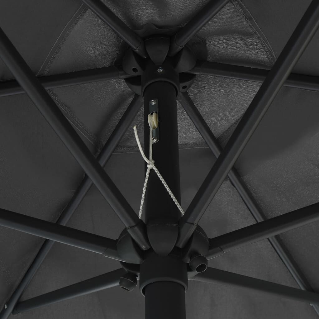 Garden Parasol with LED Lights&Aluminium Pole 270 cm Anthracite Price