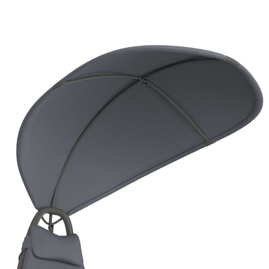 Garden Swing Chair Grey 160x80x195 cm Fabric Price