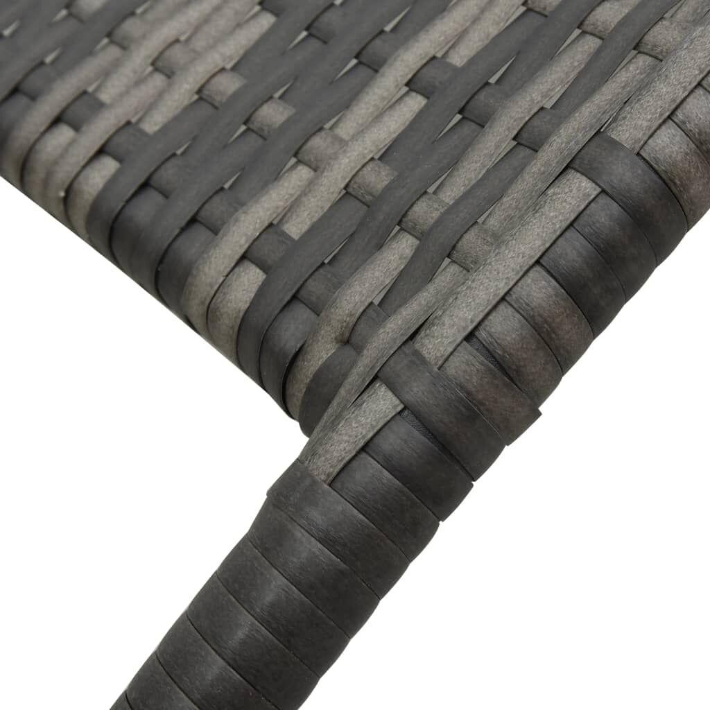 Folding Sun Lounger Poly Rattan Grey Price