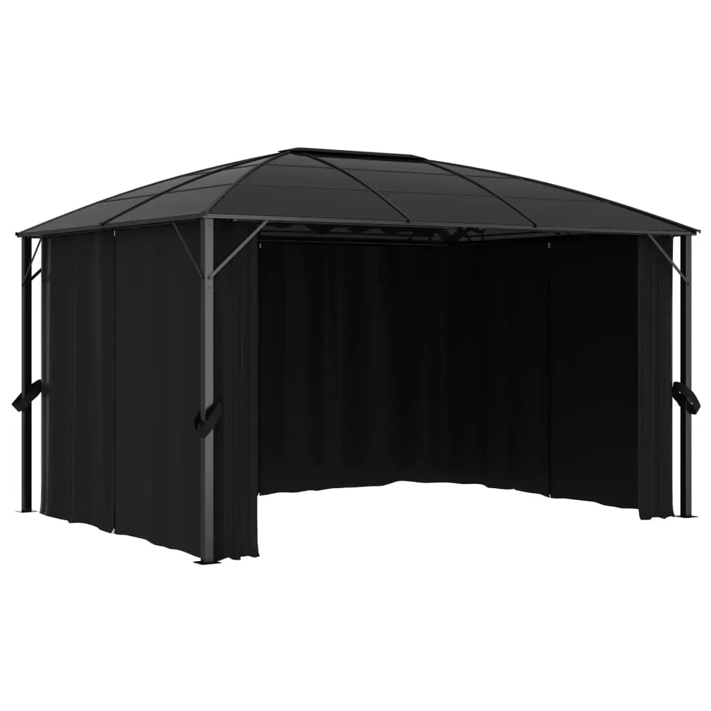 Gazebo with Curtains 400x300x265 cm Anthracite Price