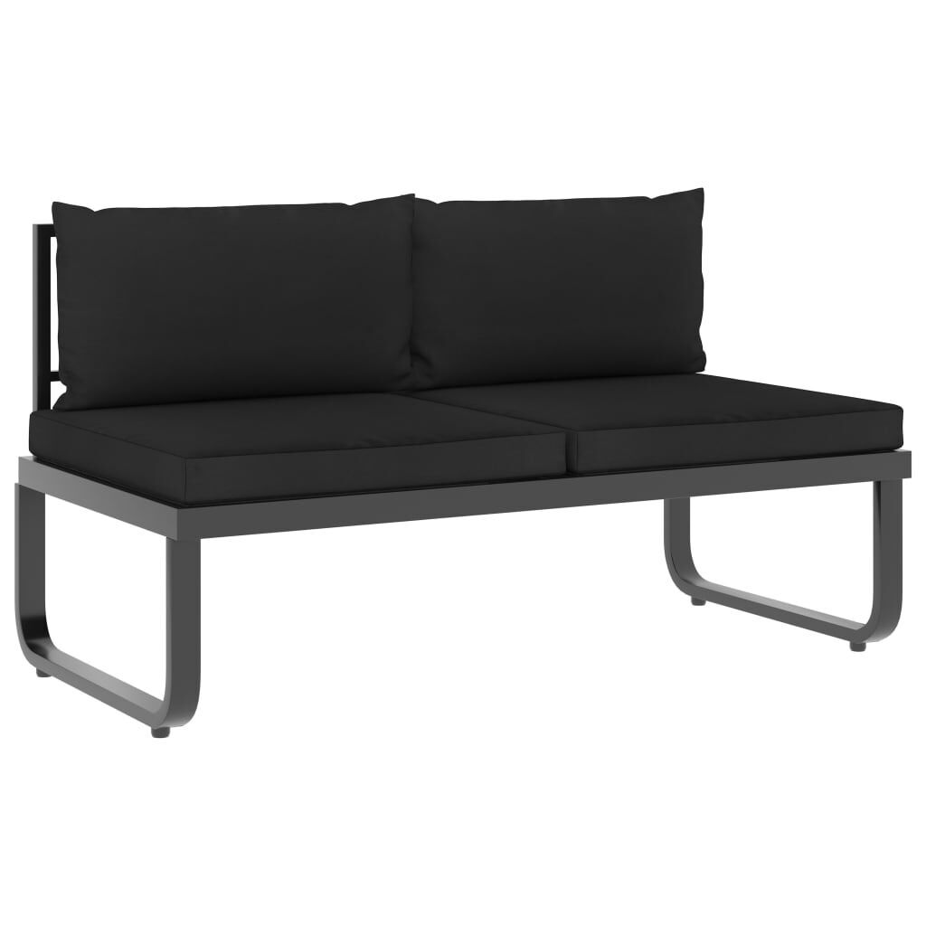 4 Piece Garden Corner Sofa Set with Cushions Aluminium and WPC Price