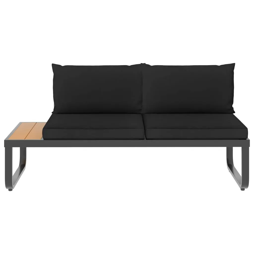 4 Piece Garden Corner Sofa Set with Cushions Aluminium and WPC Price