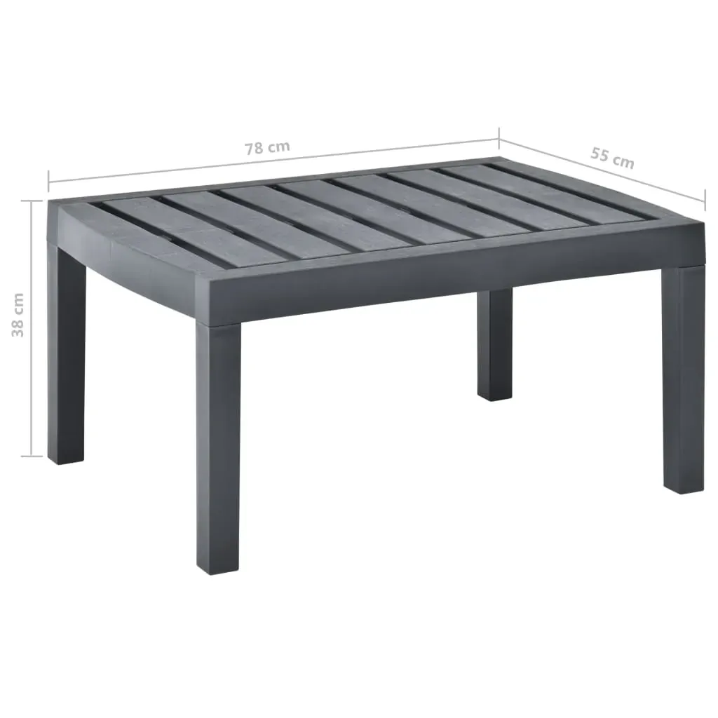 Garden Table Anthracite 78x55x38 cm Plastic Price
