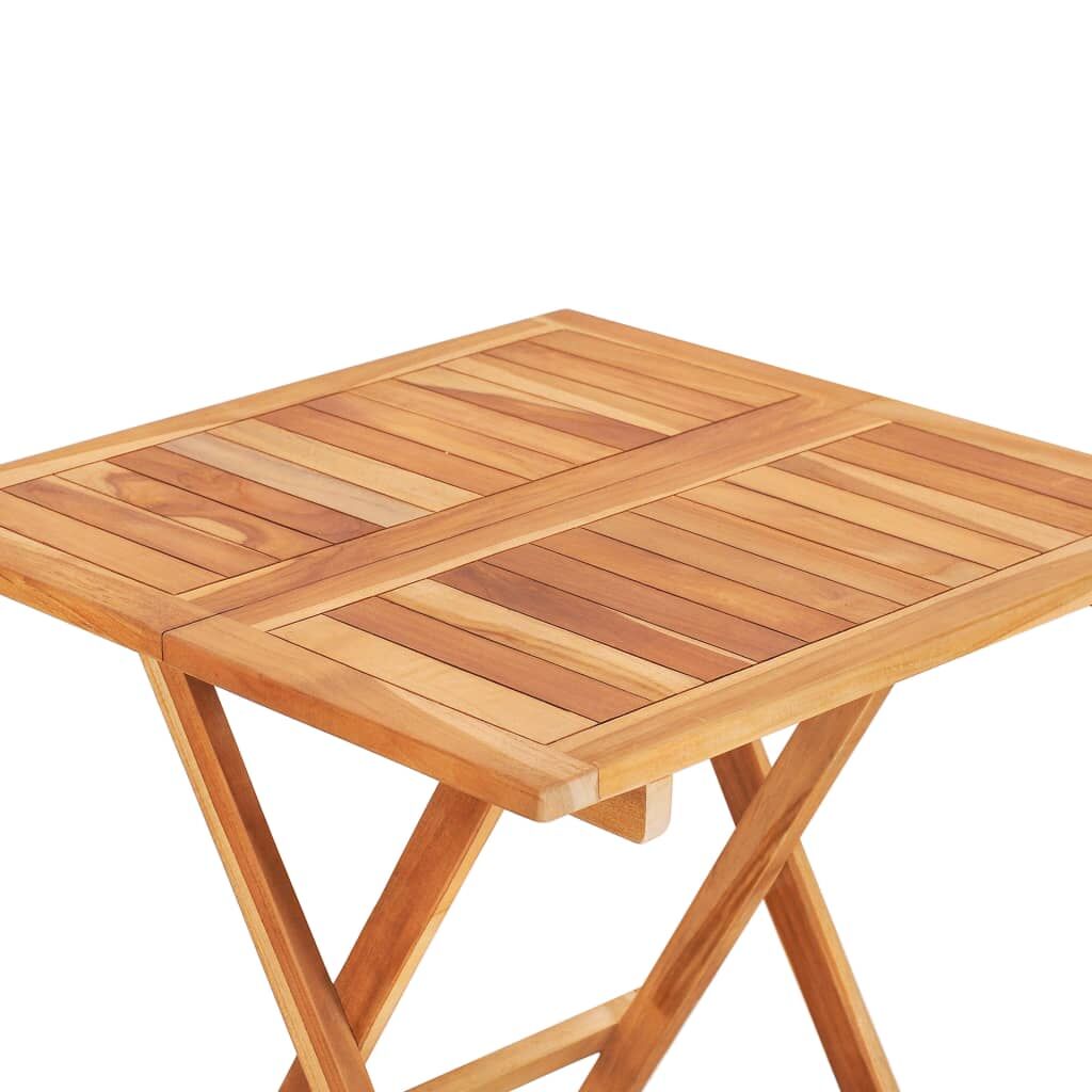 Folding Bistro Table 60x60x65 cm Solid Teak Wood Price