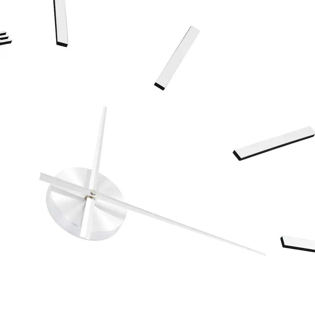 3D Wall Clock Modern Design 100 cm XXL Silver Price