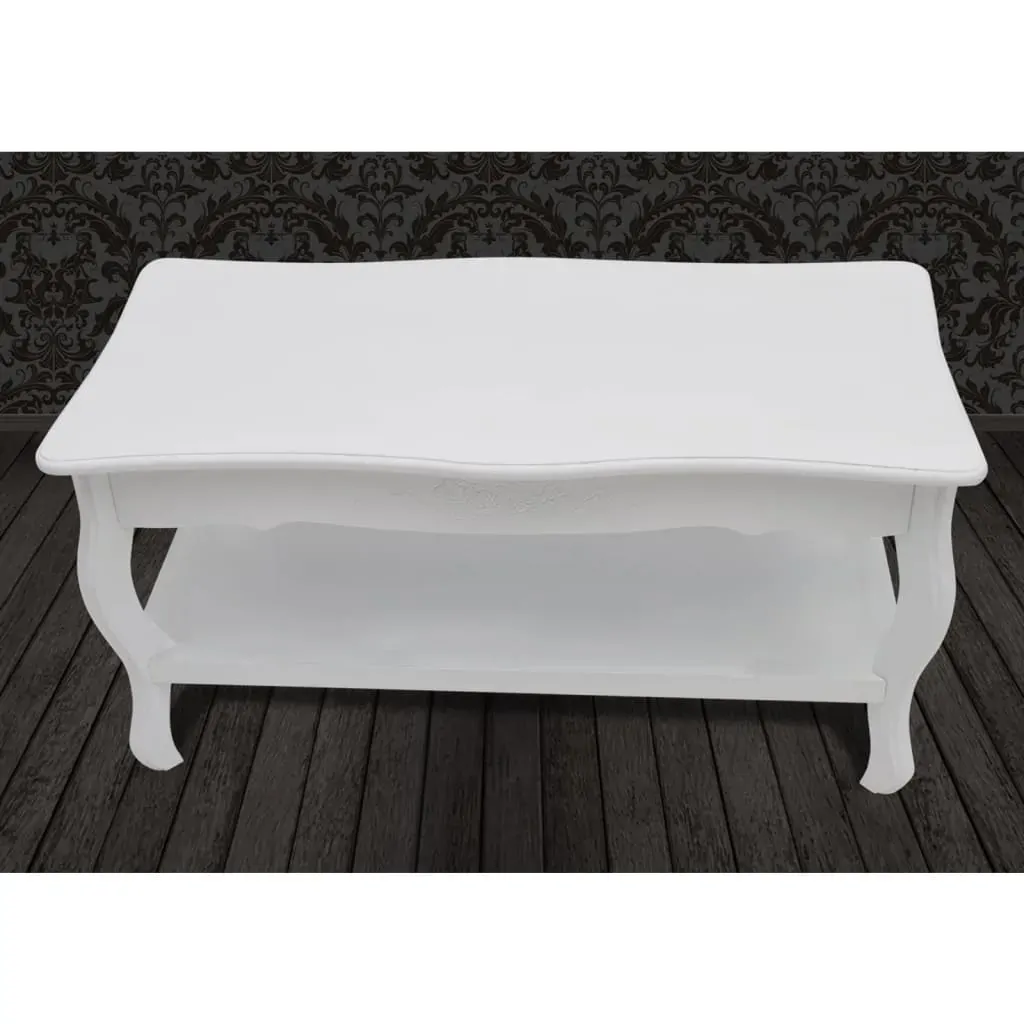 Coffee Table 2 Tiers MDF White Price