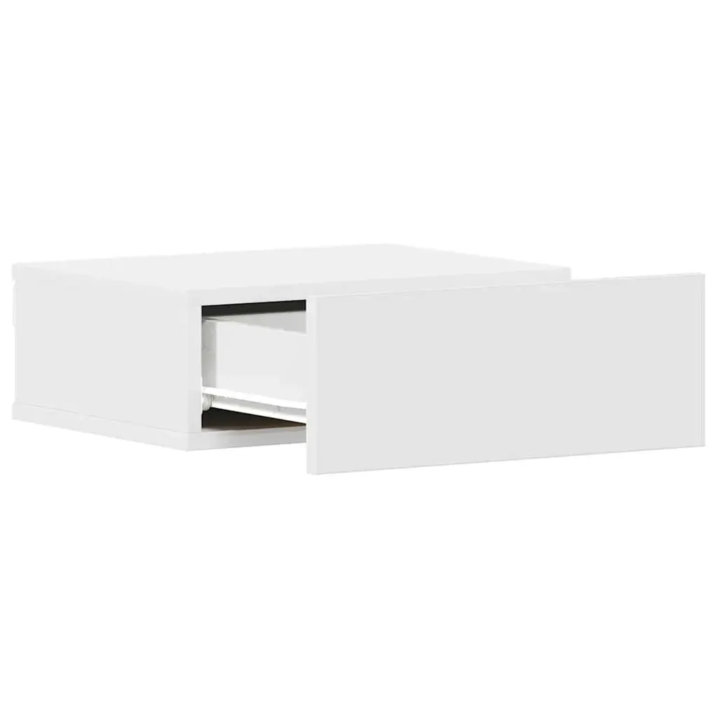 Floating Nightstand White 40x30x15cm Engineered Wood Price