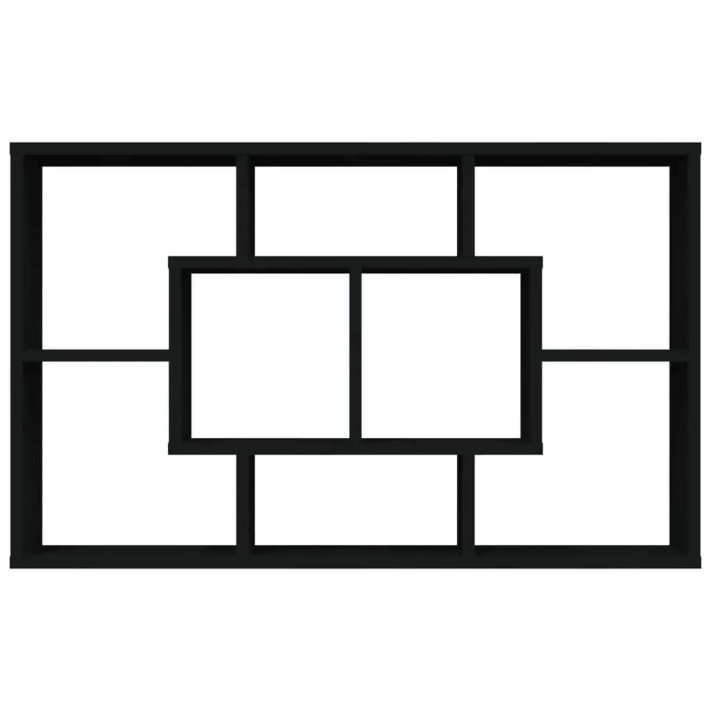 Wall Shelf Black 85x16x52.5 cm Engineered Wood Price