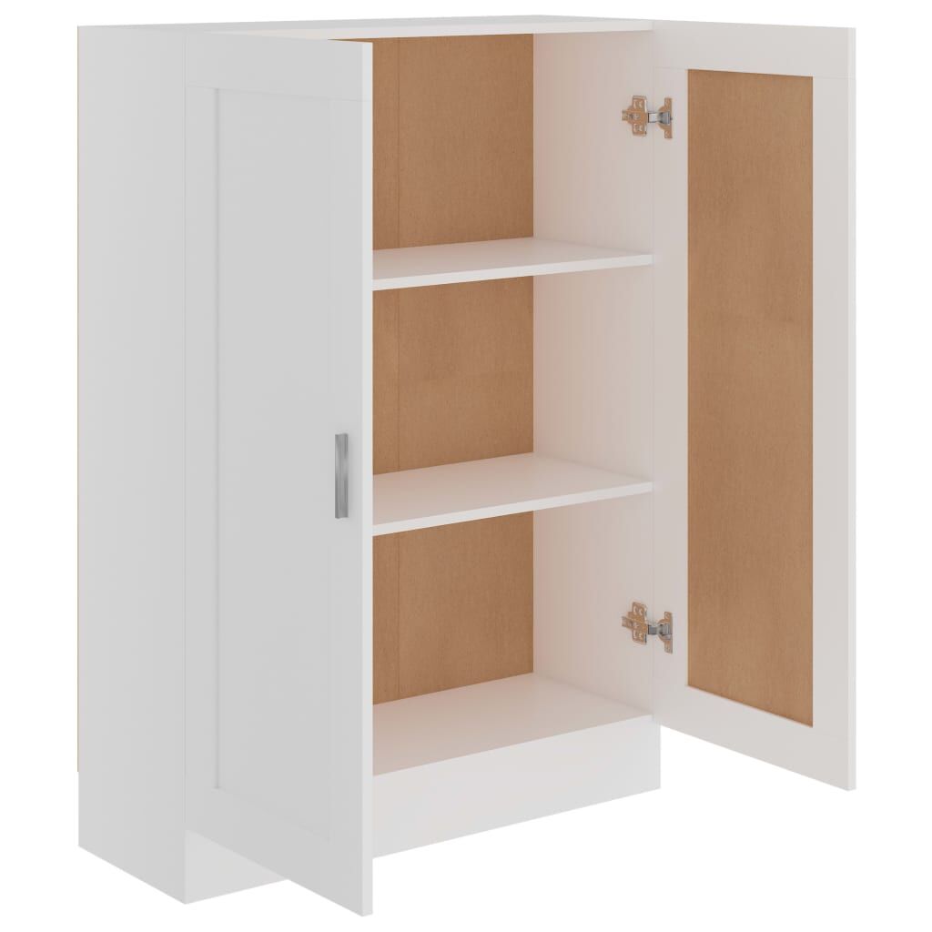 Book Cabinet White 82.5x30.5x115 cm Engineered Wood Price