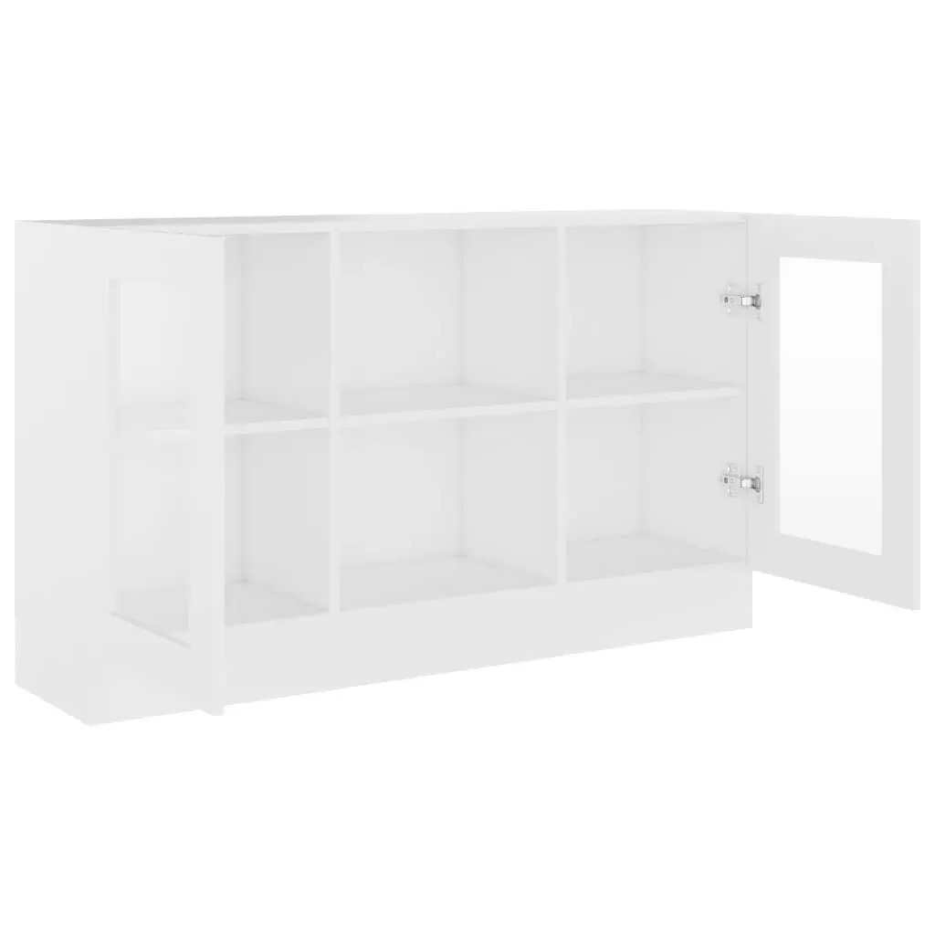 Vitrine Cabinet White 120x30.5x70 cm Engineered Wood Price