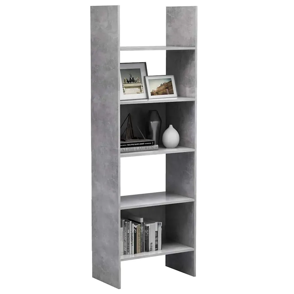 Book Cabinet Concrete Grey 60x35x180 cm Engineered Wood Price