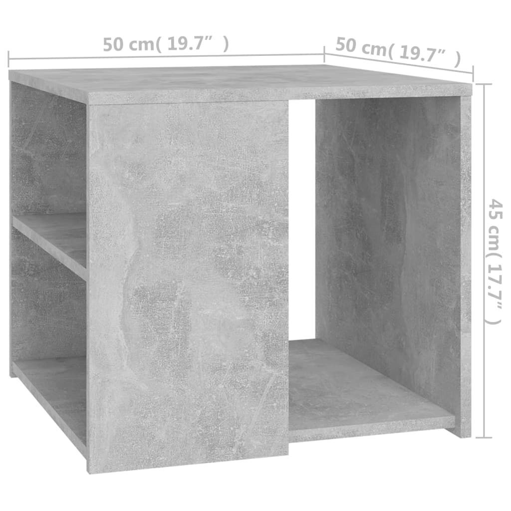 Side Table Concrete Grey 50x50x45 cm Engineered Wood Price