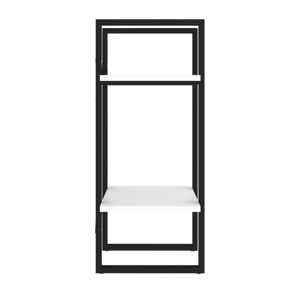 2-Tier Book Cabinet White 40x30x70 cm Engineered Wood Price