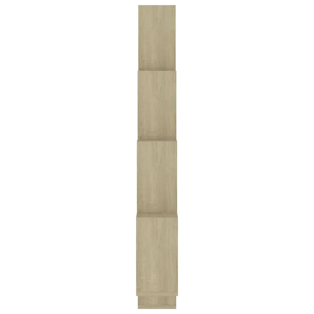 Wall Cube Shelf Sonoma Oak 90x15x119 cm Engineered Wood Price