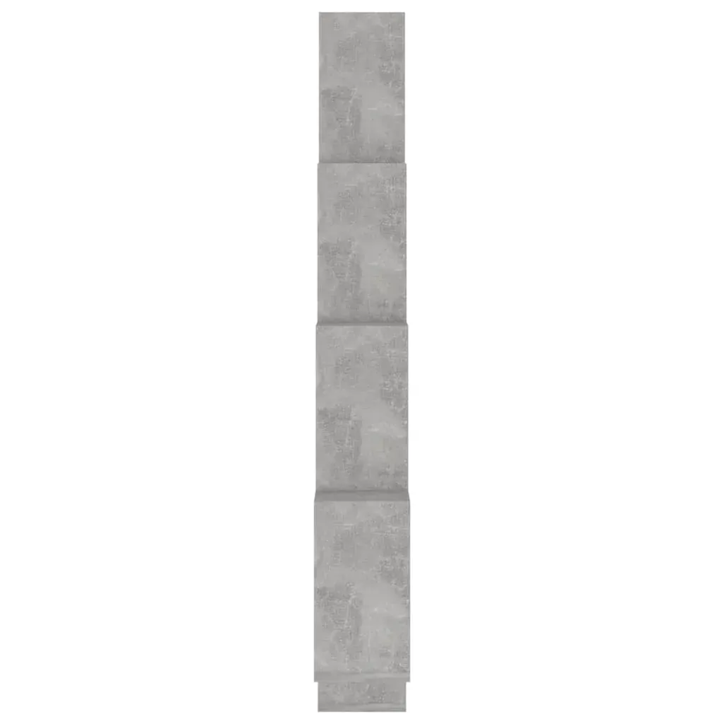 Wall Cube Shelf Concrete Grey 90x15x119 cm Engineered Wood Price