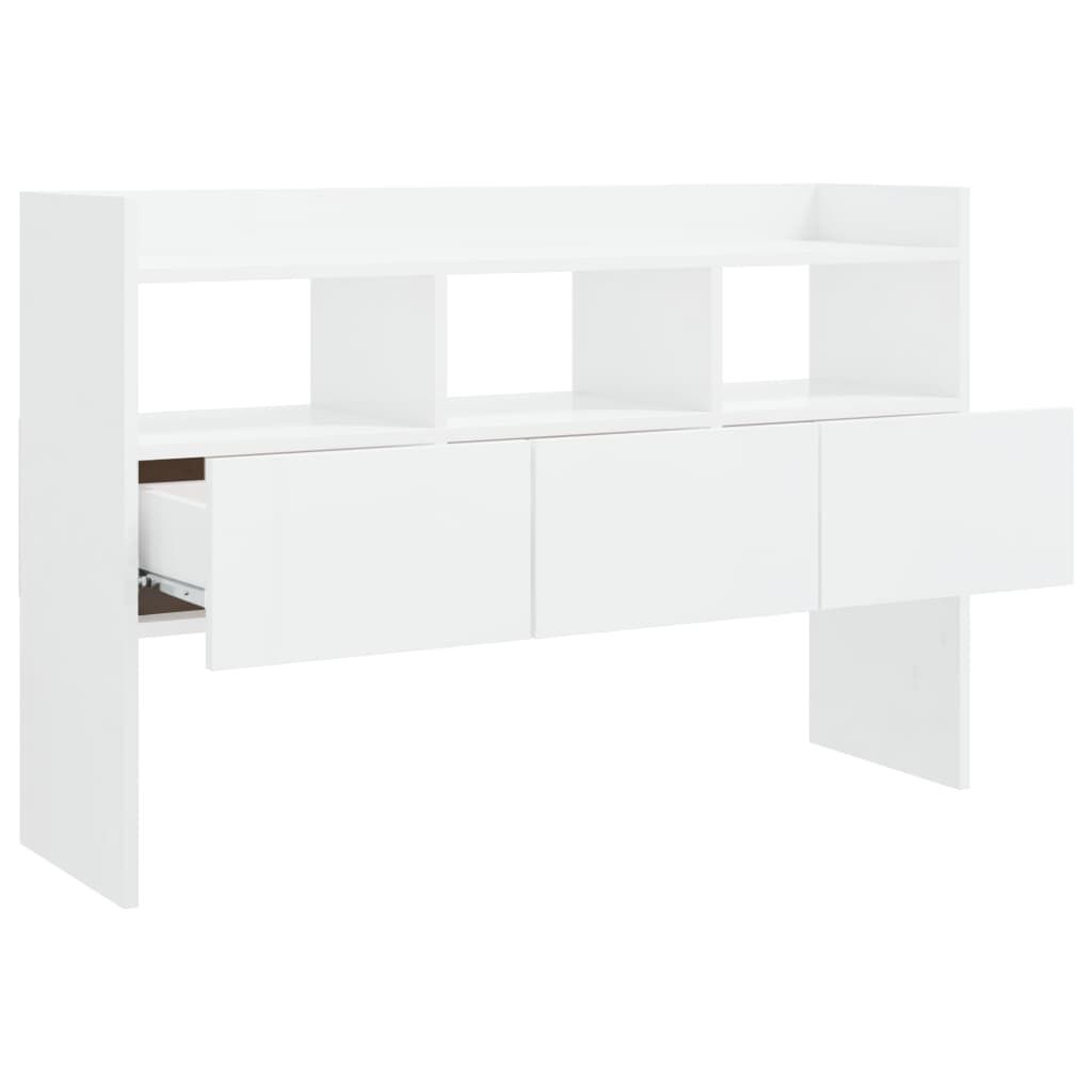 Sideboard High Gloss White 105x30x70 cm Engineered Wood Price