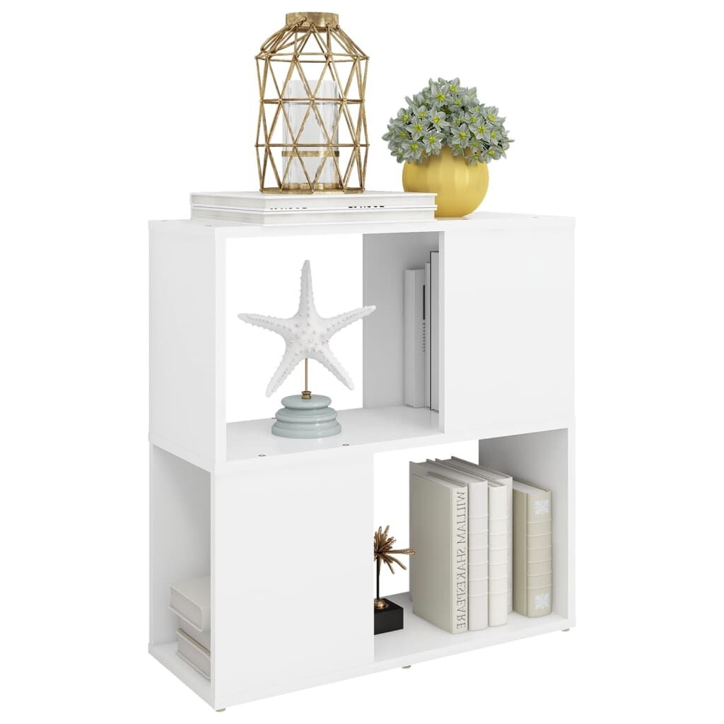 Book Cabinet White 60x24x63 cm Engineered Wood Price