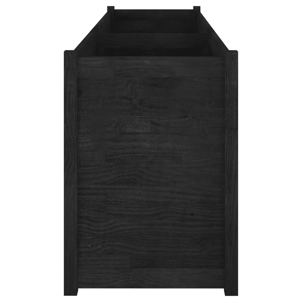 Garden Planter Black 200x50x70 cm Solid Pinewood Price