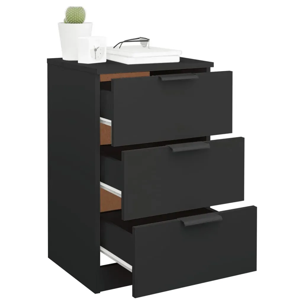 Bedside Cabinets 2 pcs Black 40x36x65 cm Price