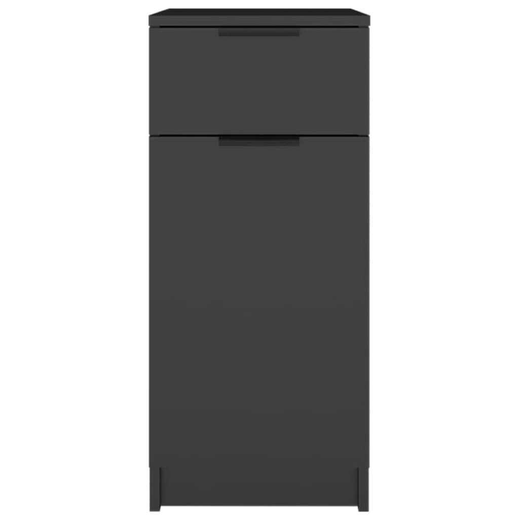 Desk Cabinet Black 33.5x50x75 cm Engineered Wood Price