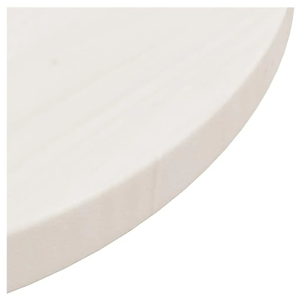 Table Top White Ø40x2.5 cm Solid Wood Pine Price