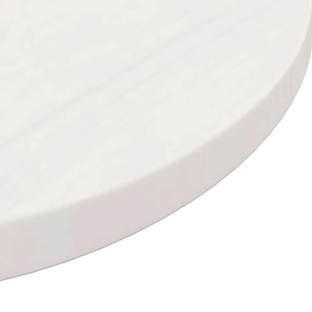 Table Top White Ø50x2.5 cm Solid Wood Pine Price