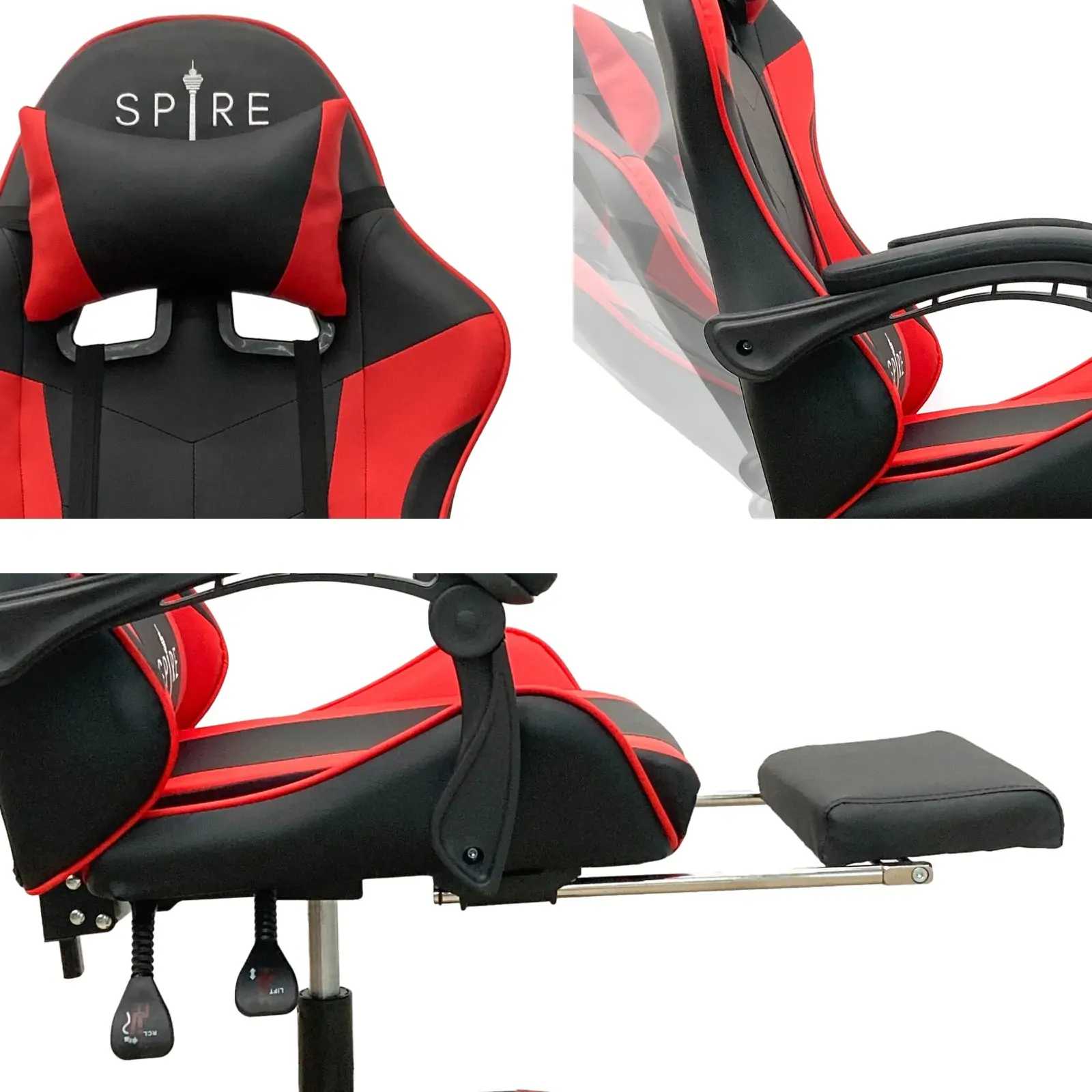 Spire Zinc Adjustable Gaming/Office Chair - Red and Black Price