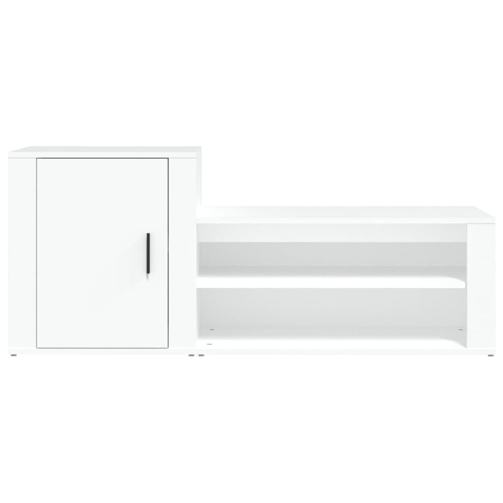 Shoe Cabinet White 130x35x54 cm Engineered Wood Price
