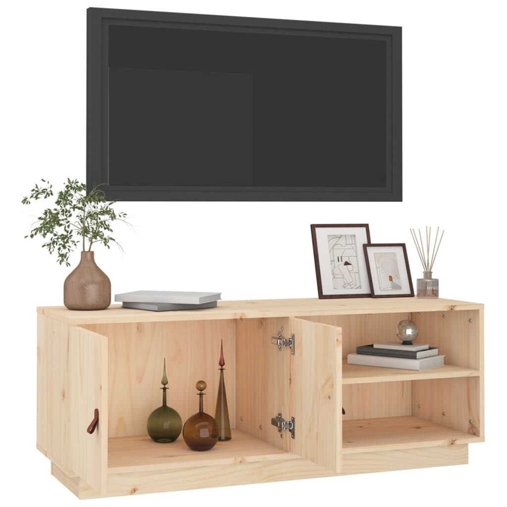 TV Cabinet 105x34x40 cm Solid Wood Pine Price