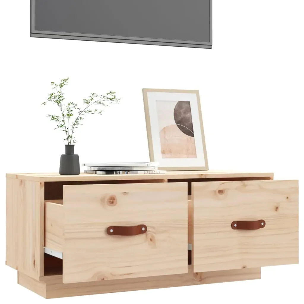 TV Cabinet 80x34x35 cm Solid Wood Pine Price
