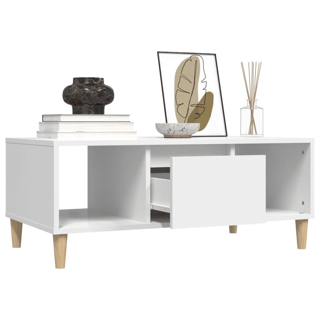 Coffee Table White 90x50x36.5 cm Engineered Wood Price