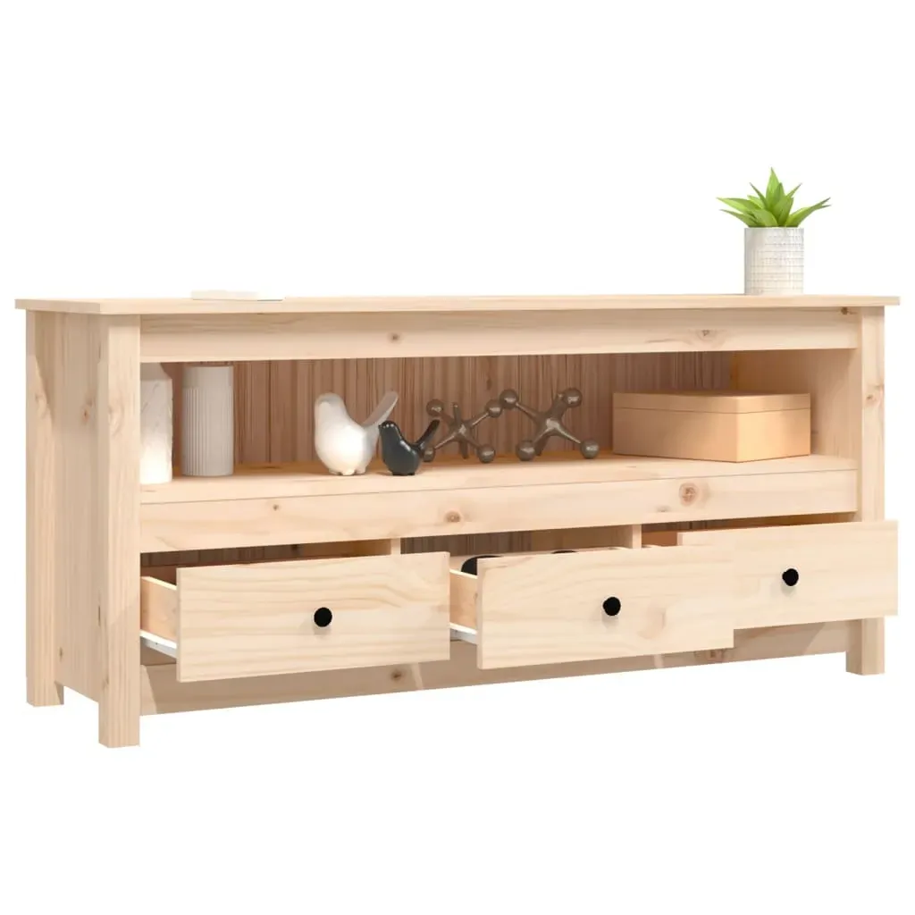TV Cabinet 114x35x52 cm Solid Wood Pine Price