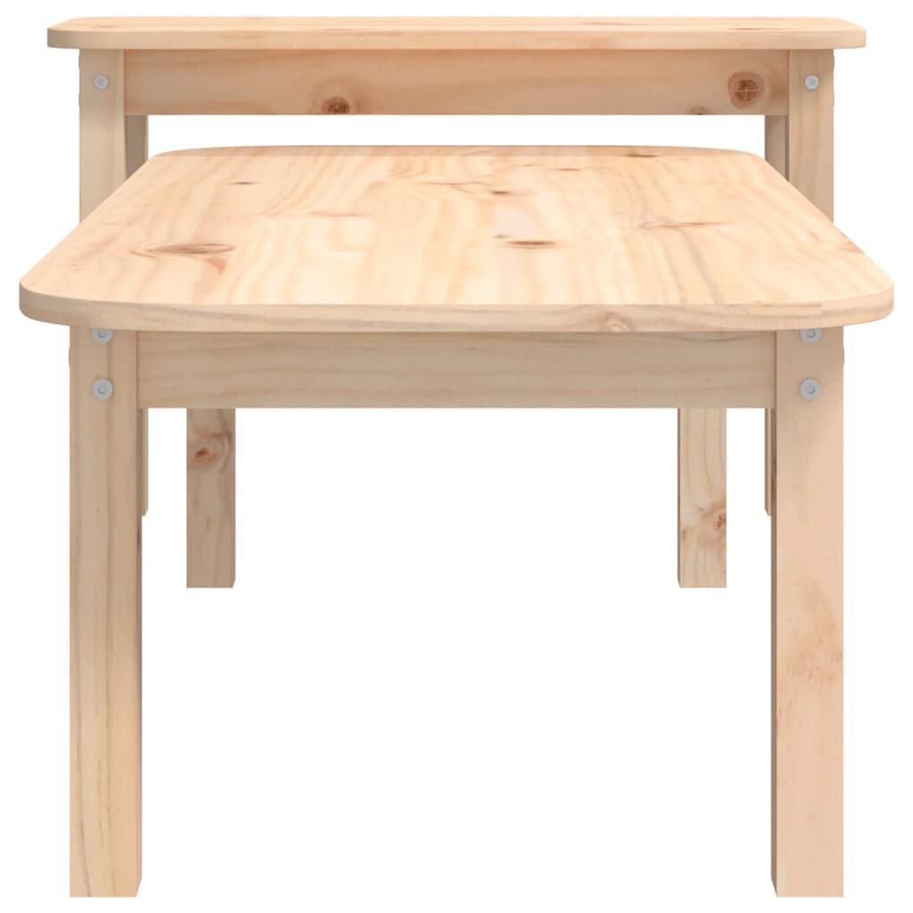 2 Piece Coffee Table Set Solid Wood Pine Price