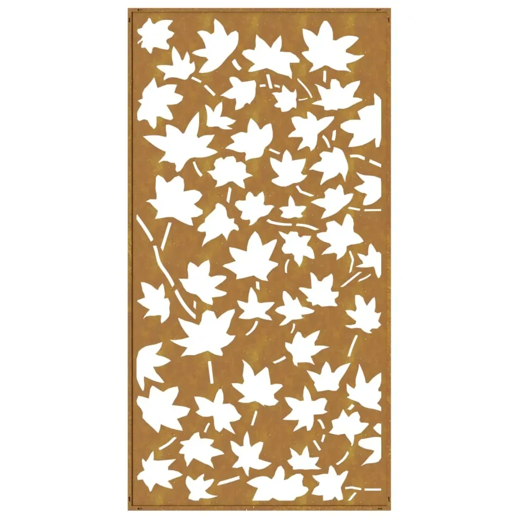 Garden Wall Decoration 105x55 cm Corten Steel Maple Leaf Design Price