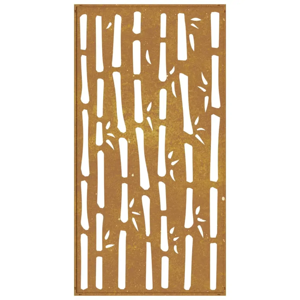 Garden Wall Decoration 105x55 cm Corten Steel Bamboo Design Price