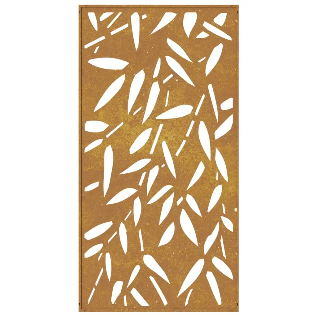 Garden Wall Decoration 105x55 cm Corten Steel Bamboo Leaf Design Price
