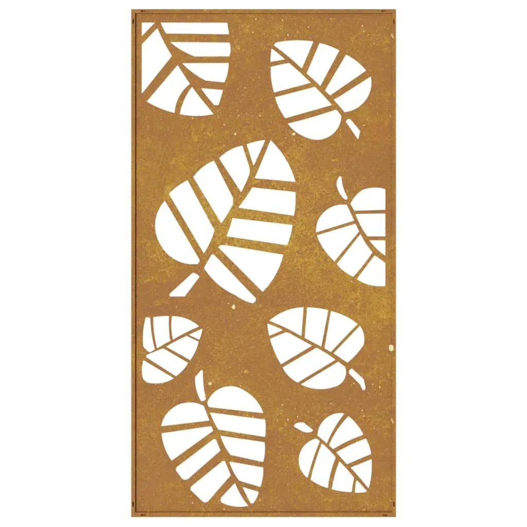 Garden Wall Decoration 105x55 cm Corten Steel Leaf Design Price