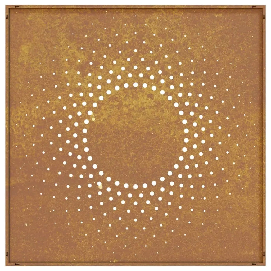 Garden Wall Decoration 55x55 cm Corten Steel Sun Design Price