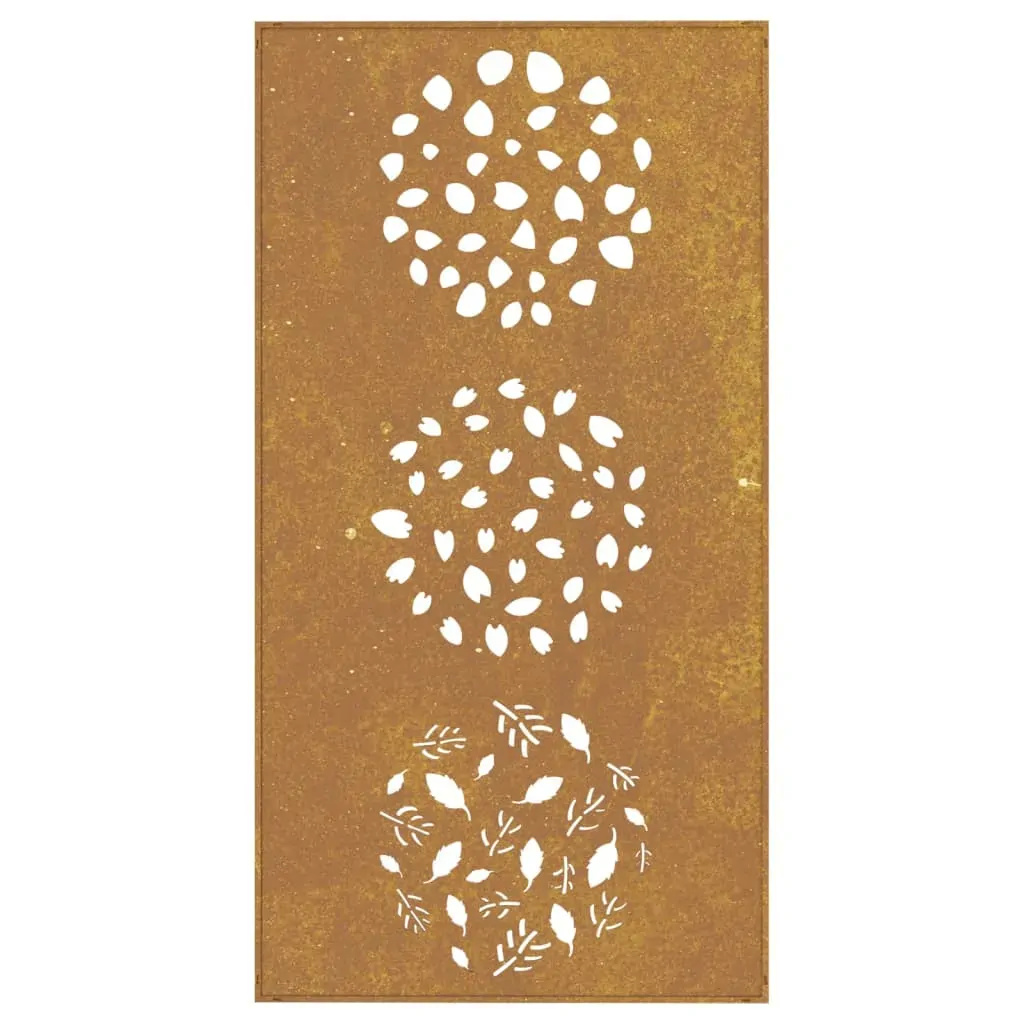 Garden Wall Decoration 105x55 cm Corten Steel Leaf Design Price