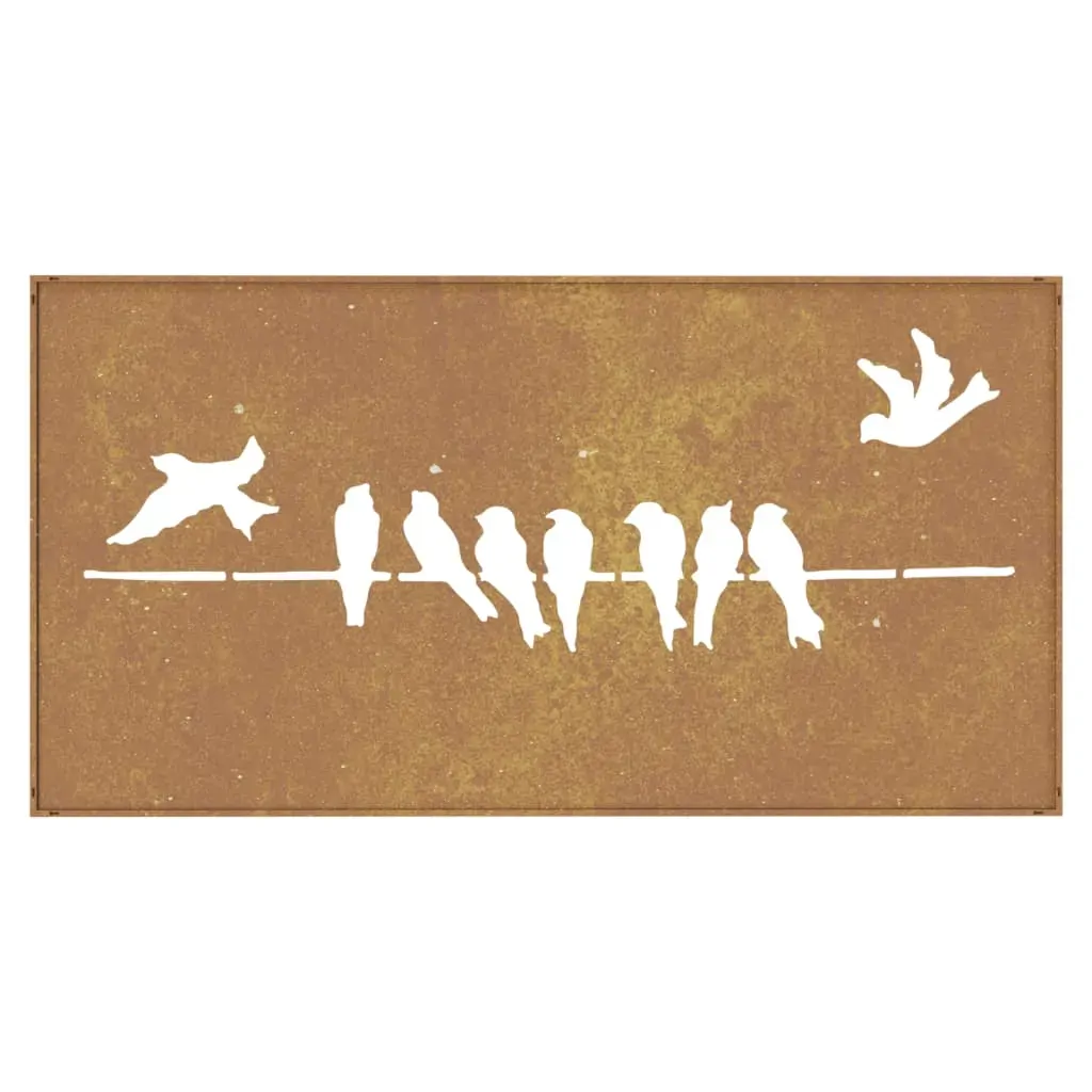 Garden Wall Decoration 105x55 cm Corten Steel Bird Design Price