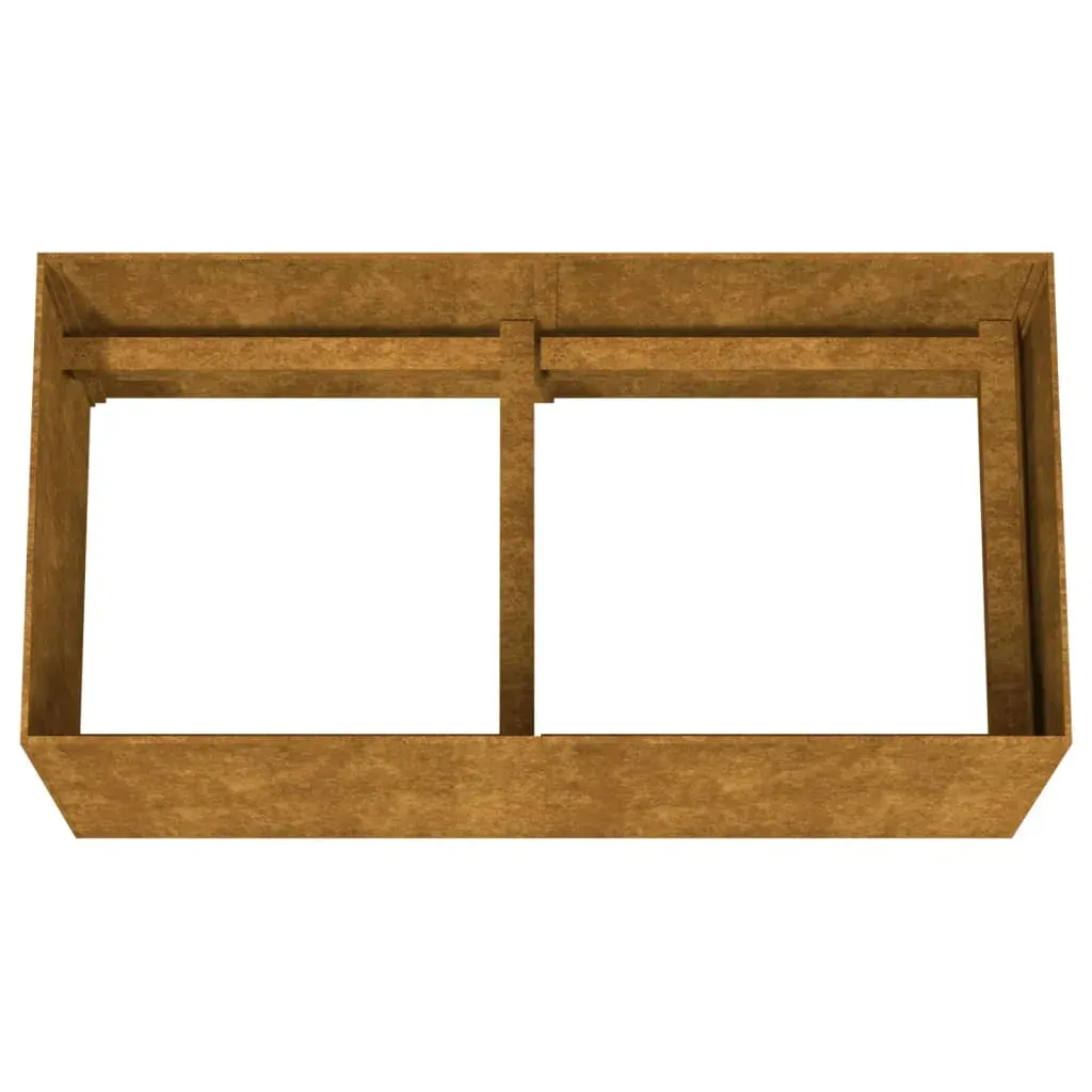 Planter 80x40x40 cm Corten Steel Price