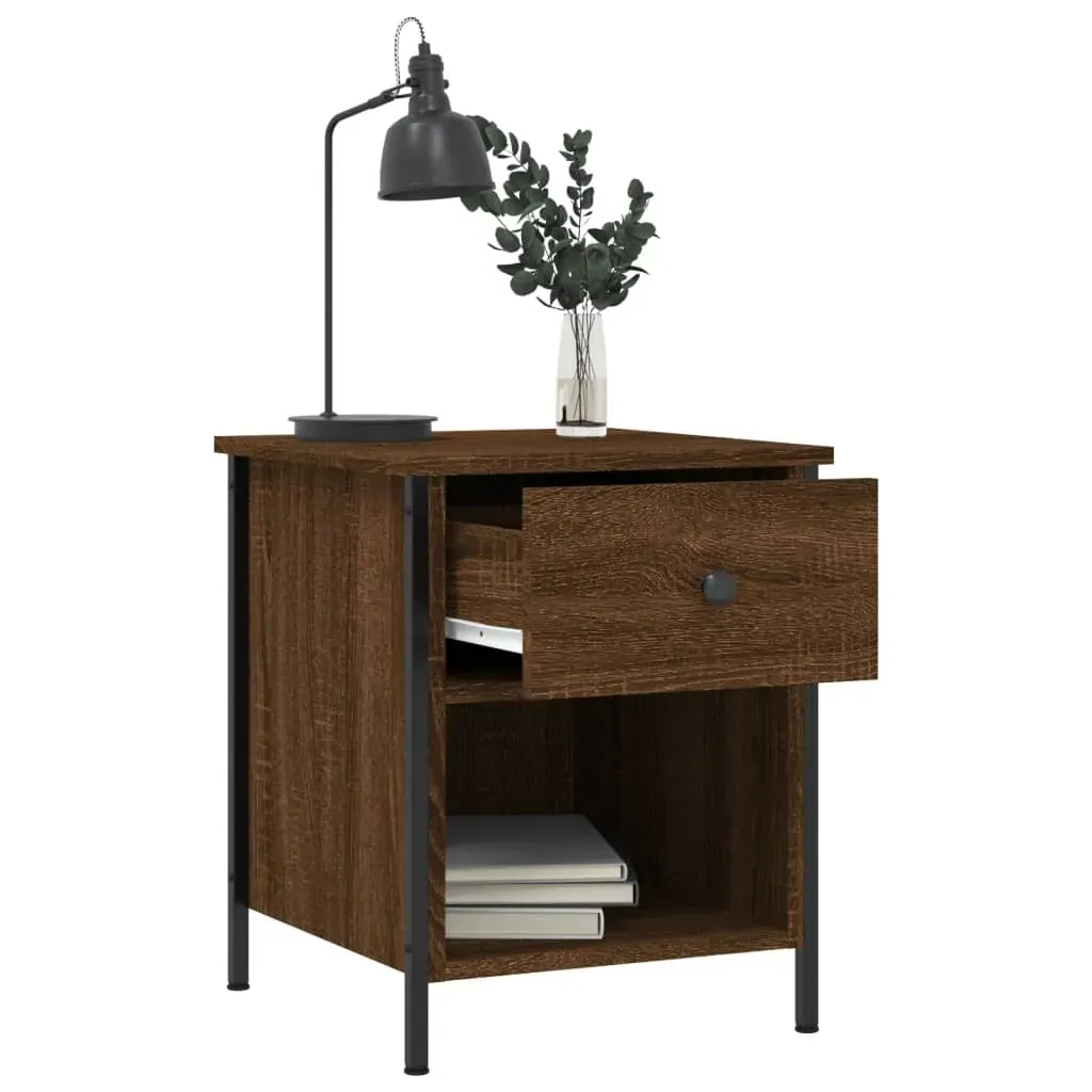 Bedside Cabinets 2 pcs Brown Oak 40x42x50 cm Engineered Wood Price