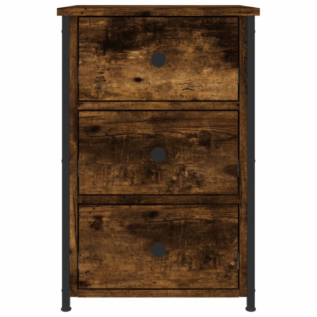 Bedside Cabinets 2 pcs Smoked Oak 40x36x60 cm Engineered Wood Price