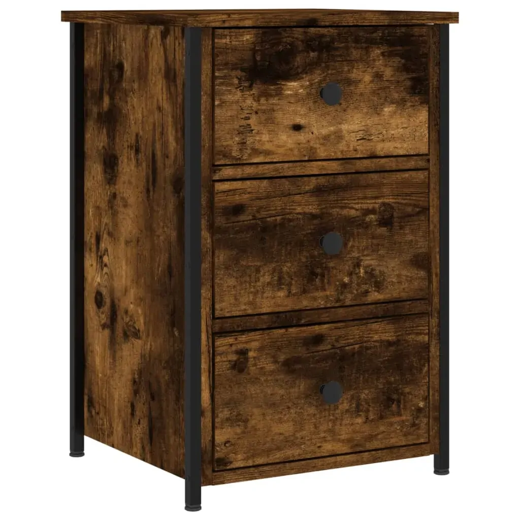 Bedside Cabinets 2 pcs Smoked Oak 40x36x60 cm Engineered Wood Price