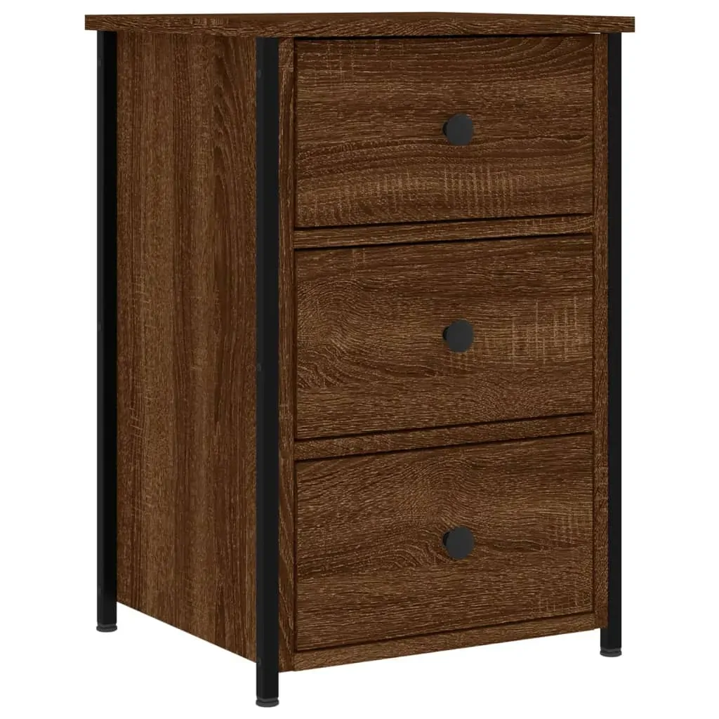 Bedside Cabinets 2 pcs Brown Oak 40x36x60 cm Engineered Wood Price