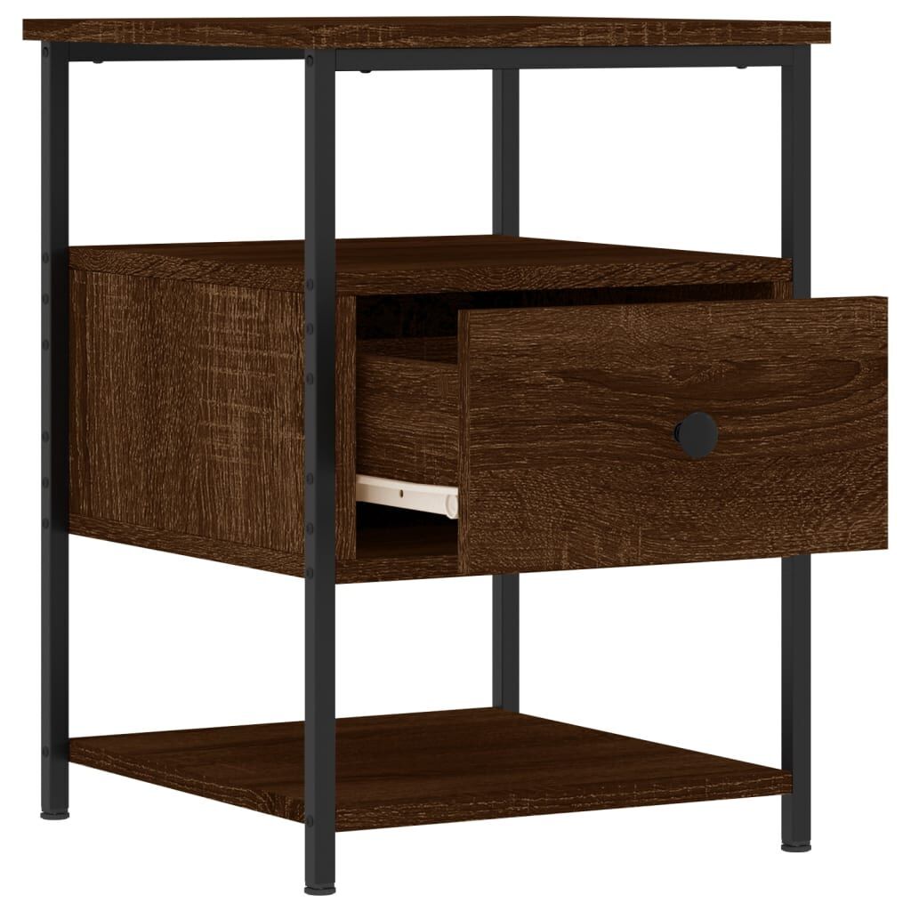 Bedside Cabinets 2 pcs Brown Oak 40x42x56 cm Engineered Wood Price