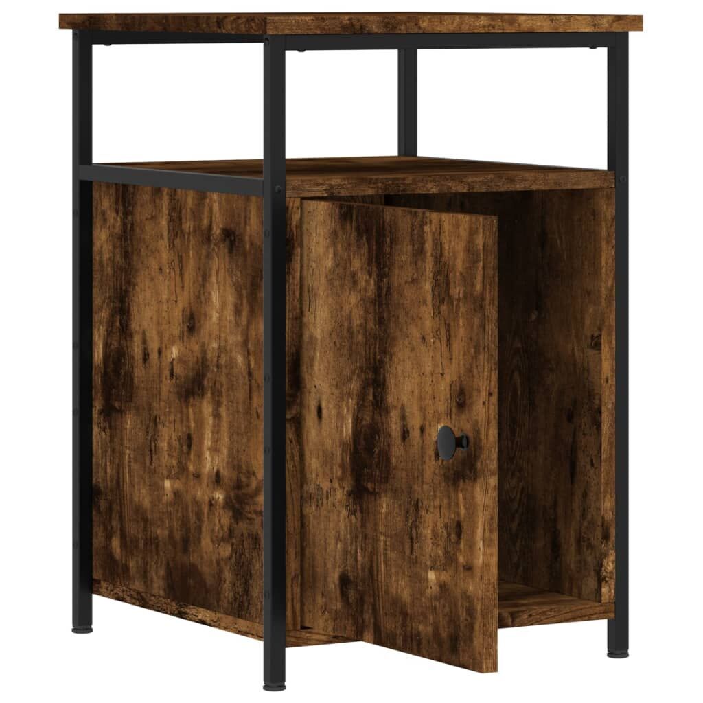 Bedside Cabinets 2 pcs Smoked Oak 40x42x60 cm Engineered Wood Price
